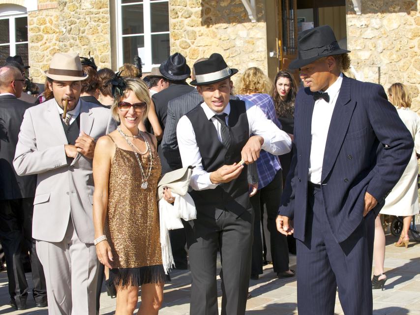 Quentin, en el centro junto a su madre, su padre y su hermano.
