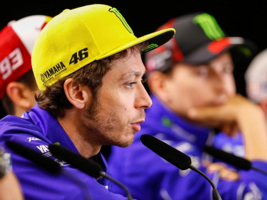 Rossi, en rueda de prensa.