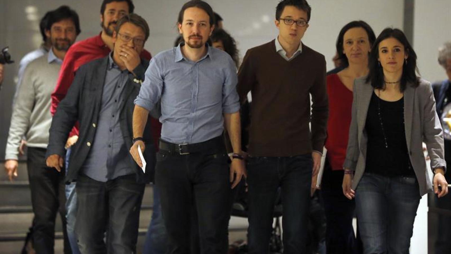 Pablo Iglesias y miembros de su Ejecutiva.