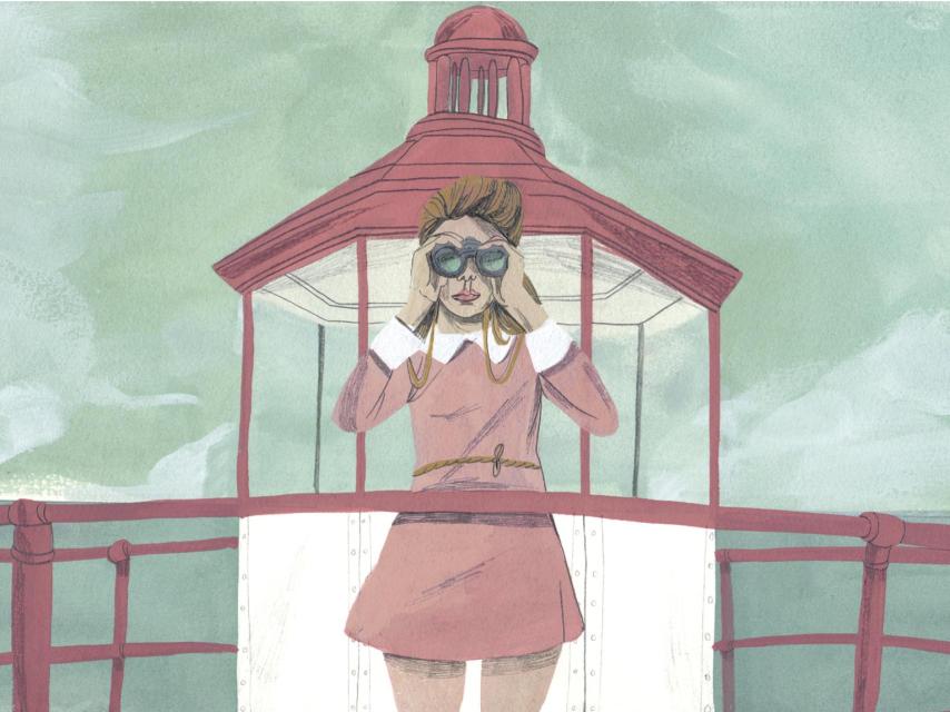 Versión del clásico fotograma de Moonrise Kingdom, de Wes Anderson.