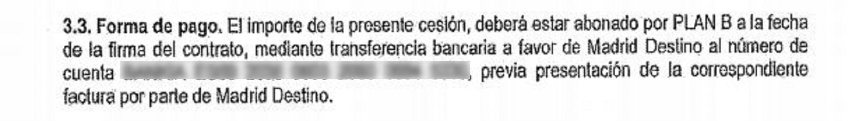 El contrato exige el pago el mismo día que se firma.