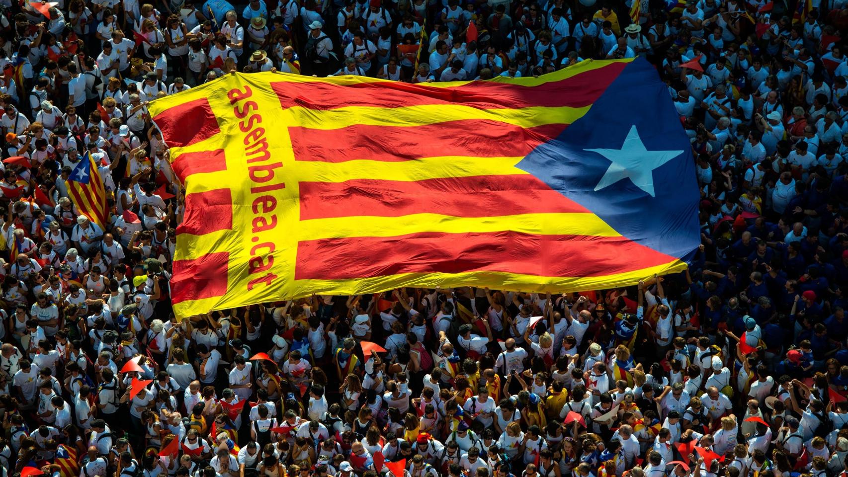 Una imagen de la marcha de la Diada el 11 de septiembre de 2015.