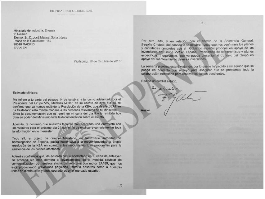 Otra de las cartas presentadas en el procedimiento judicial.