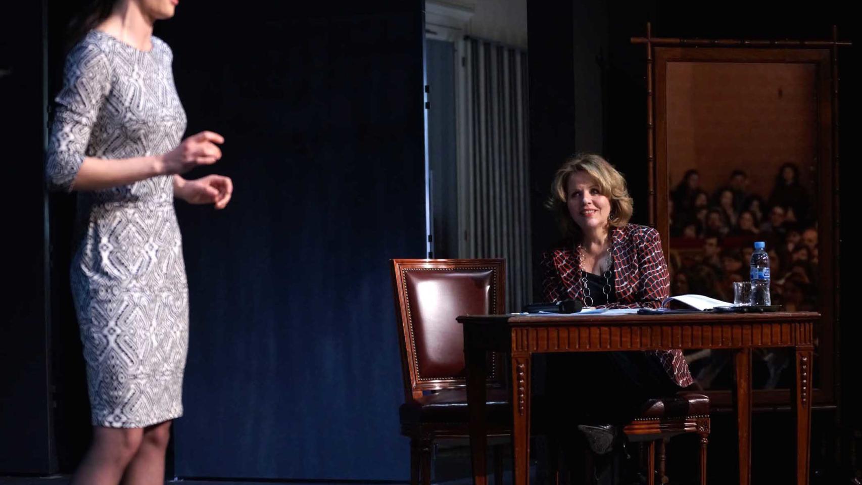 Renée Fleming, en la Escuela Superior de Canto de Madrid.