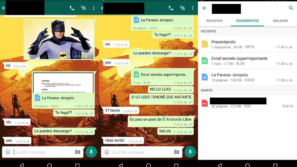 WhatsApp ya permite enviar archivos de Word, Excel y PowerPoint