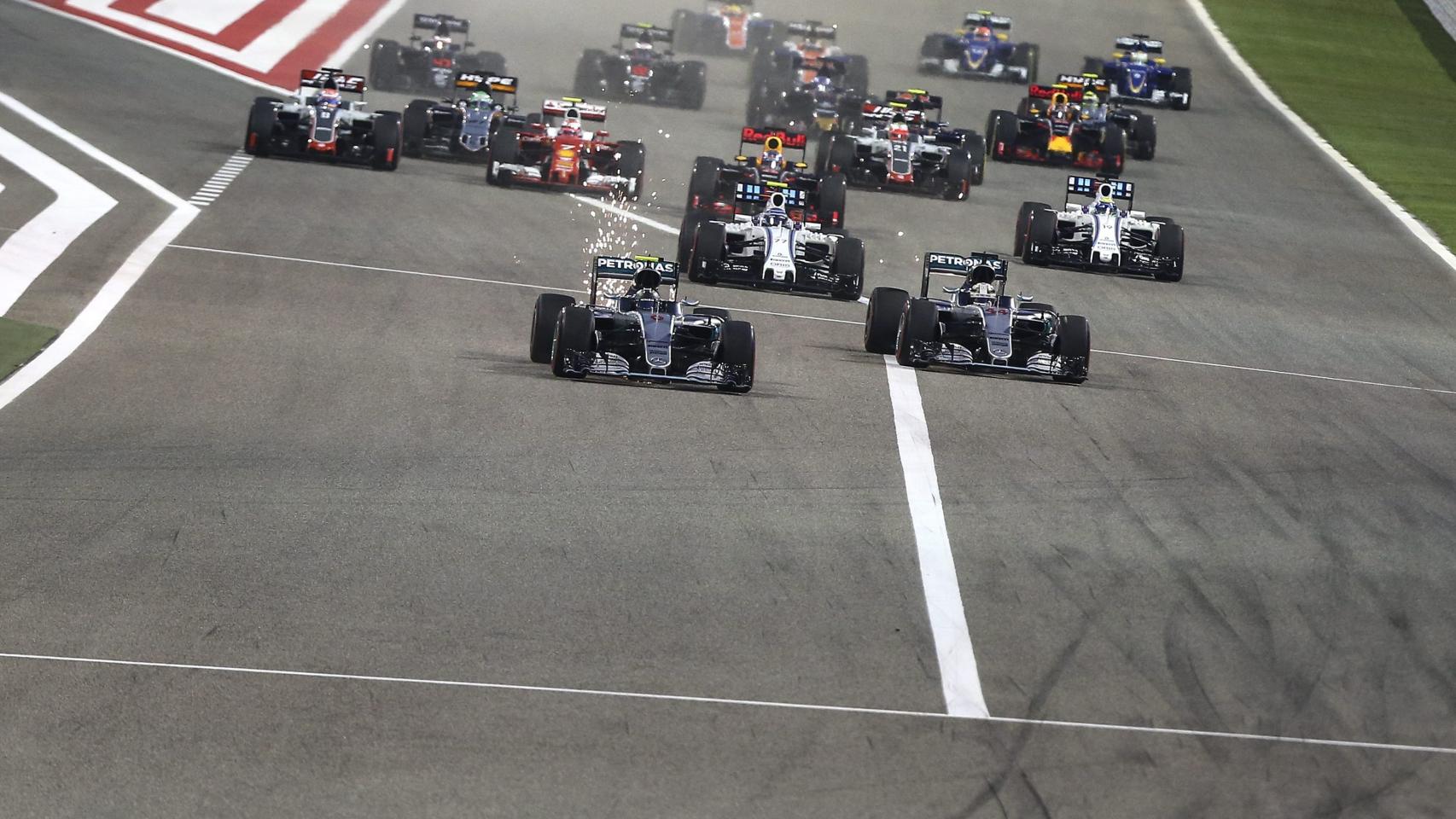 Los pilotos salen en Bahréin.