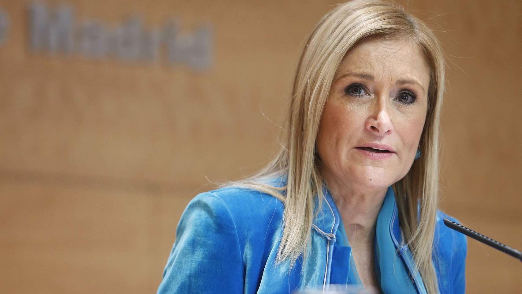 Cristina Cifuentes durante una comparecencia.