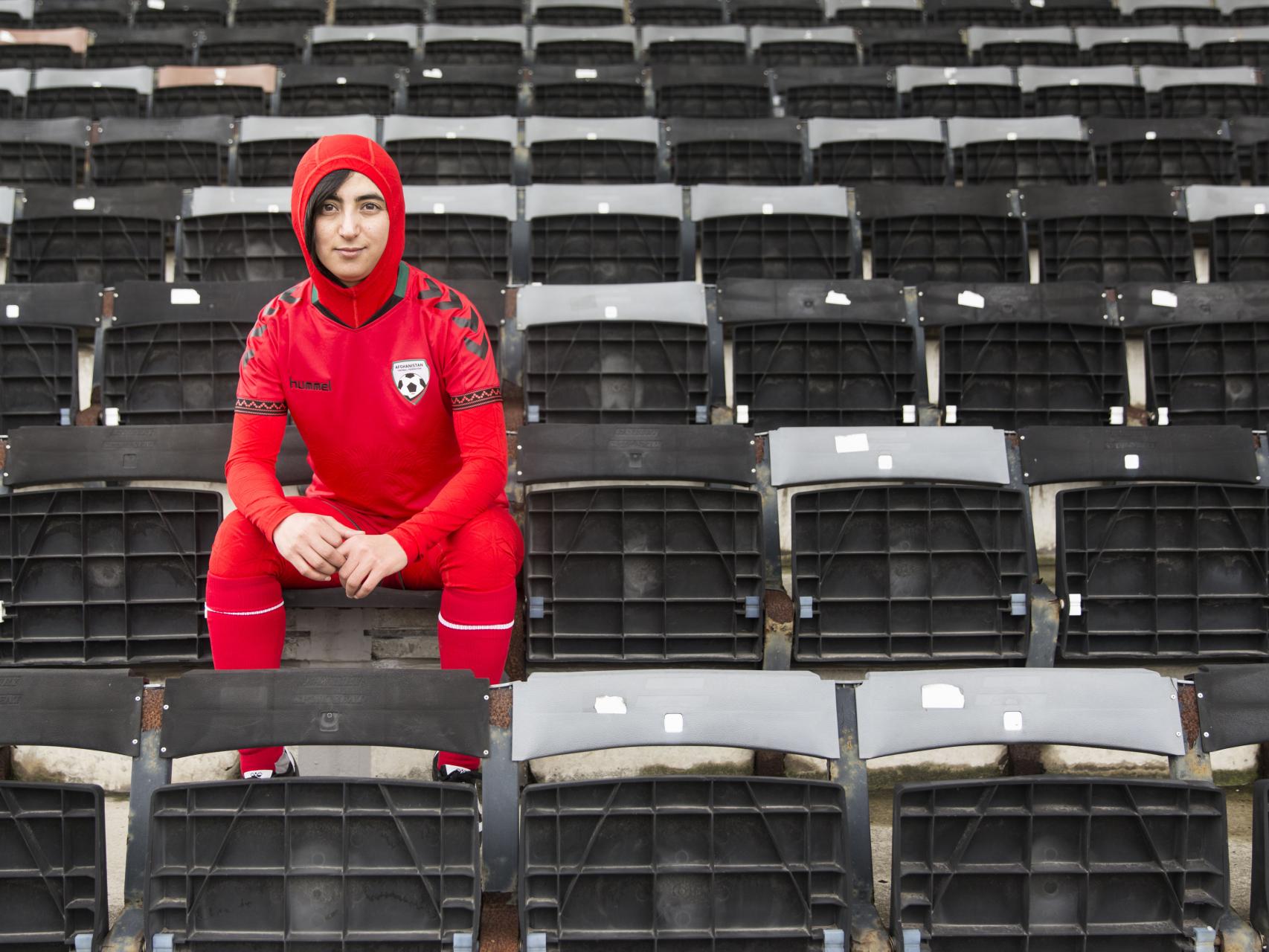 Khalida, líder de las futbolistas afganas.
