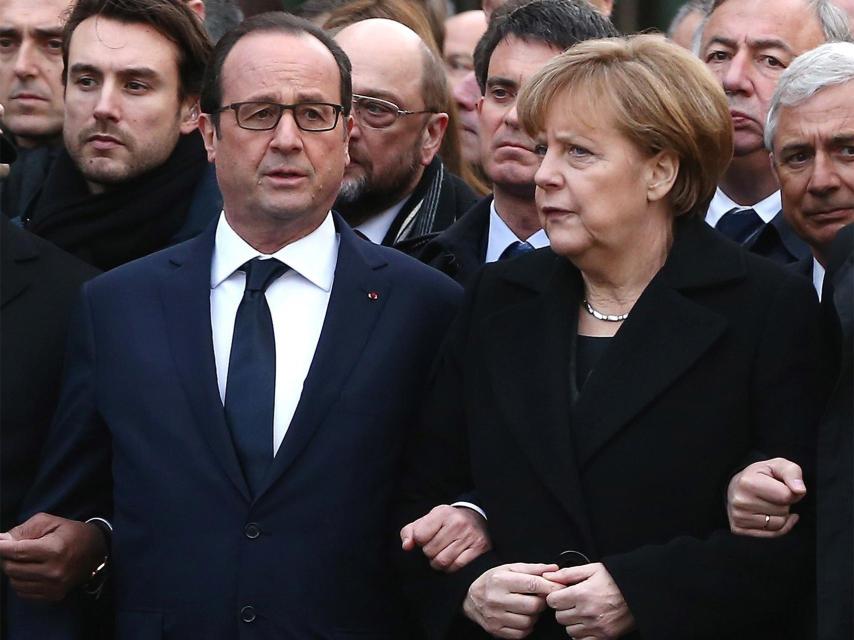 Manifestación contra el terrorismo y la libertad tras el atentado contra 'Charlie Hebdo'.