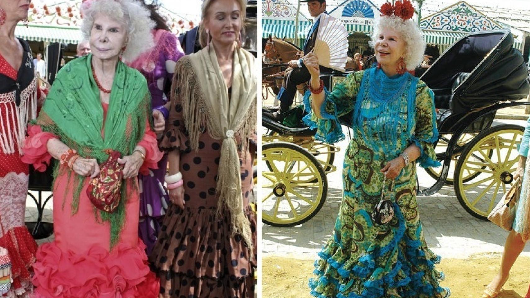 Cayetana de Alba en la Feria de Abril