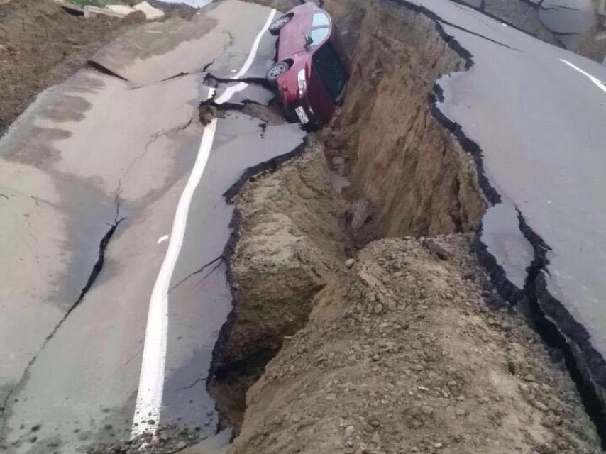 El estado de las vías de acceso a Manabi.