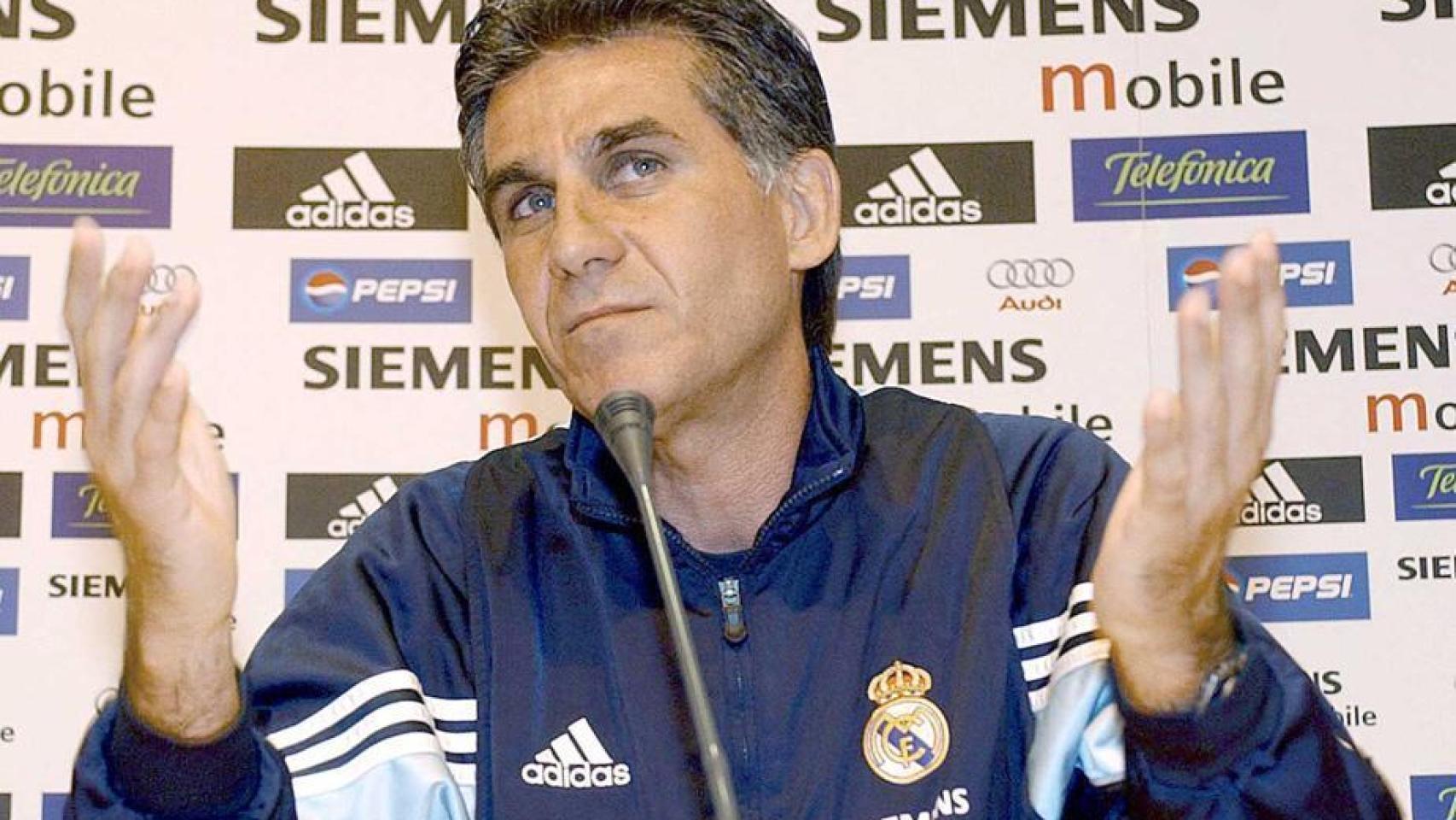 Carlos Queiroz en su etapa en el Real Madrid