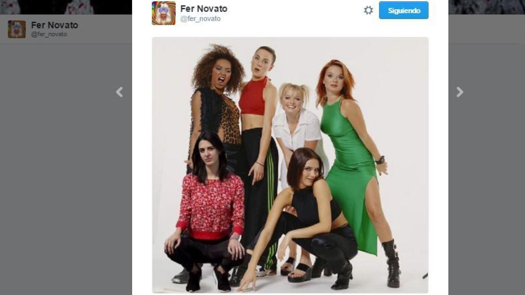 Uno de los montajes sobre la foto de Rita Maestre.