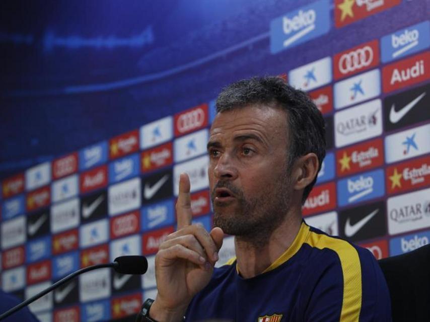 Luis Enrique, en la rueda de prensa previa al partido contra el Deportivo.