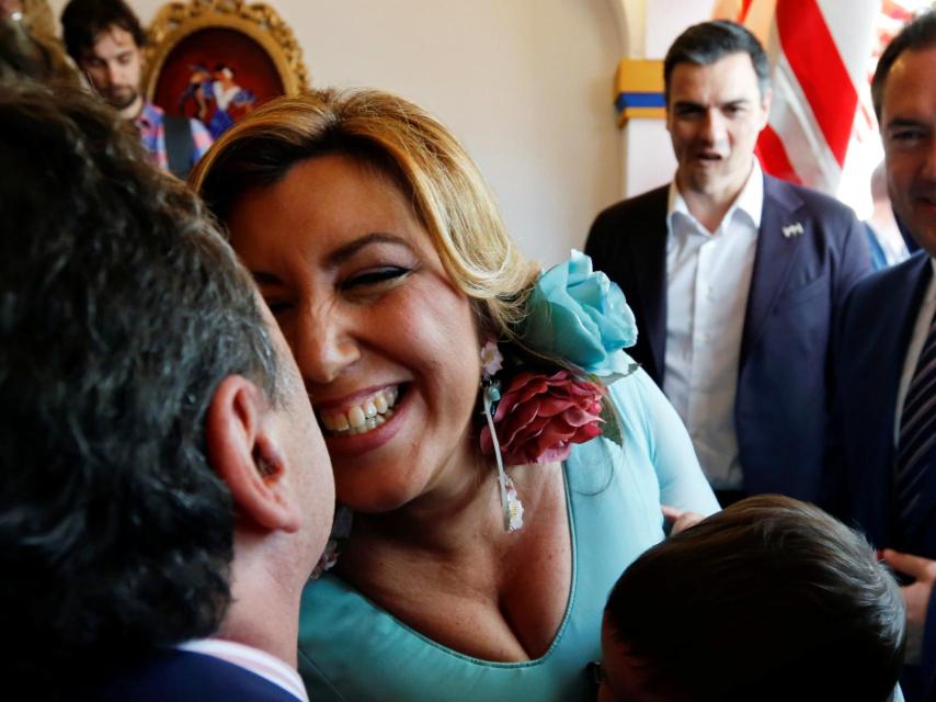 Susana Díaz y Pedro Sánchez, en la Feria de Abril.
