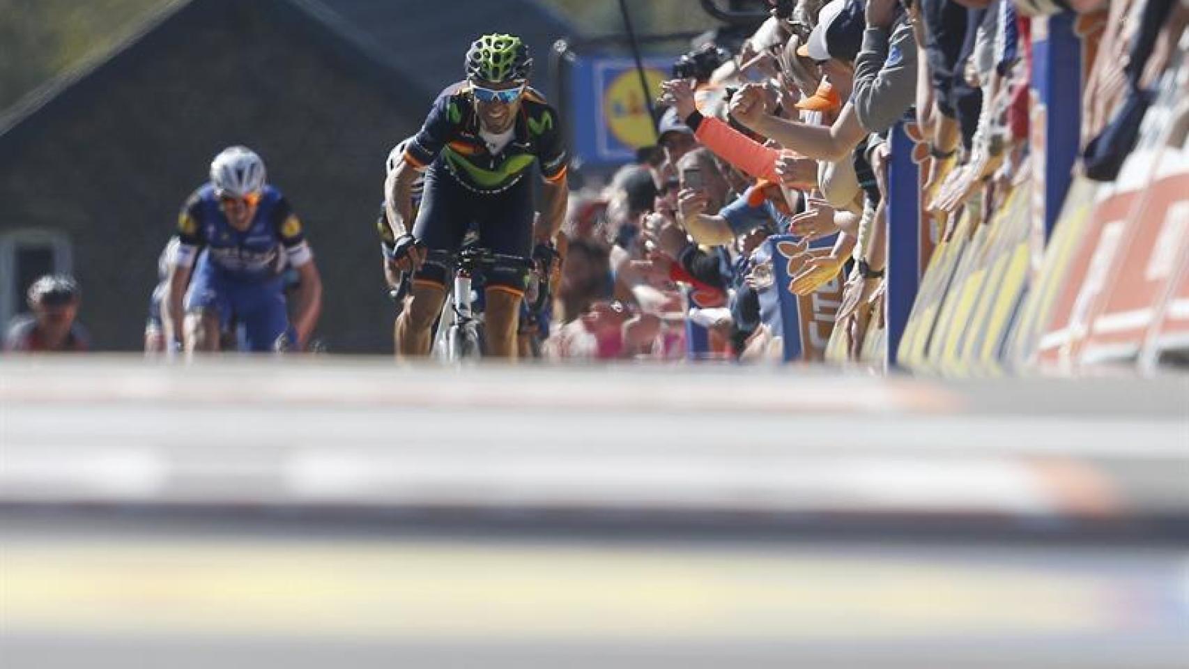 Alejandro Valverde, en la Flecha Valona.