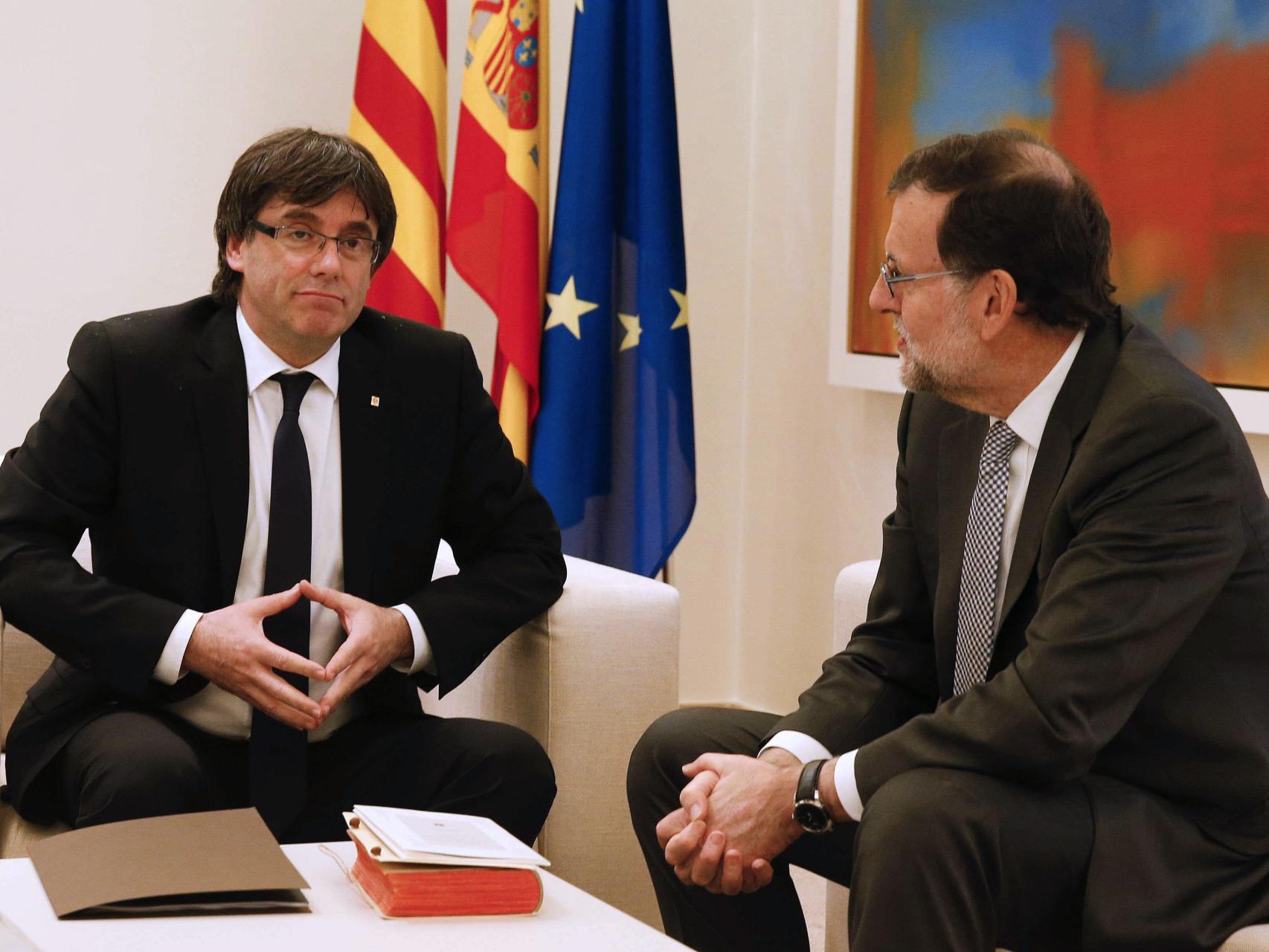 El presidente del Gobierno, Mariano Rajoy y el de la Generalitat, Carles Puigdemont.