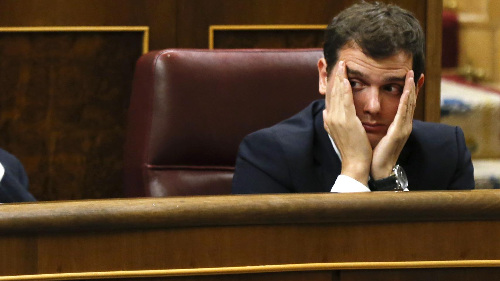 El presidente de Ciudadanos, Albert Rivera, en el Congreso