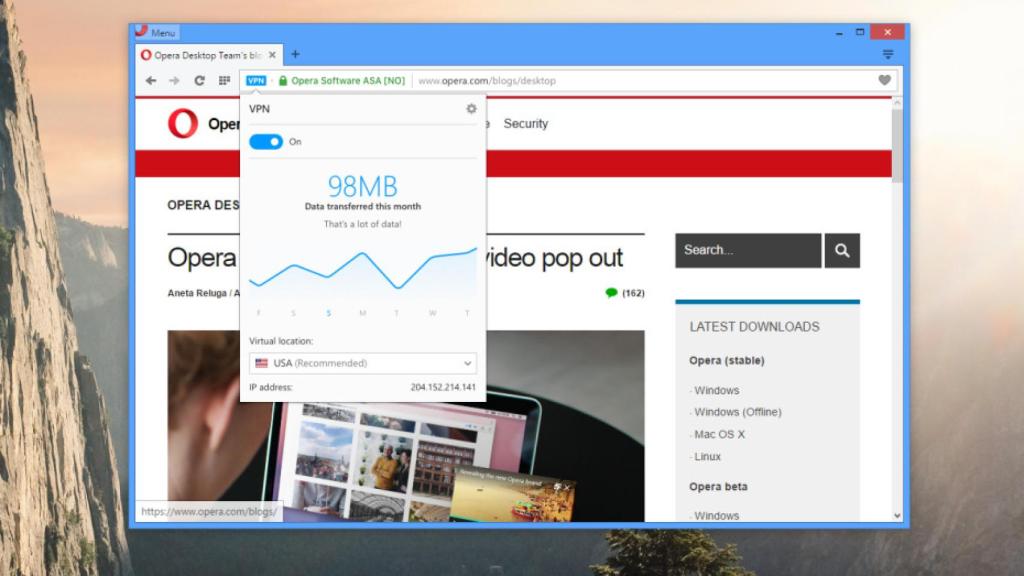 opera vpn integrado