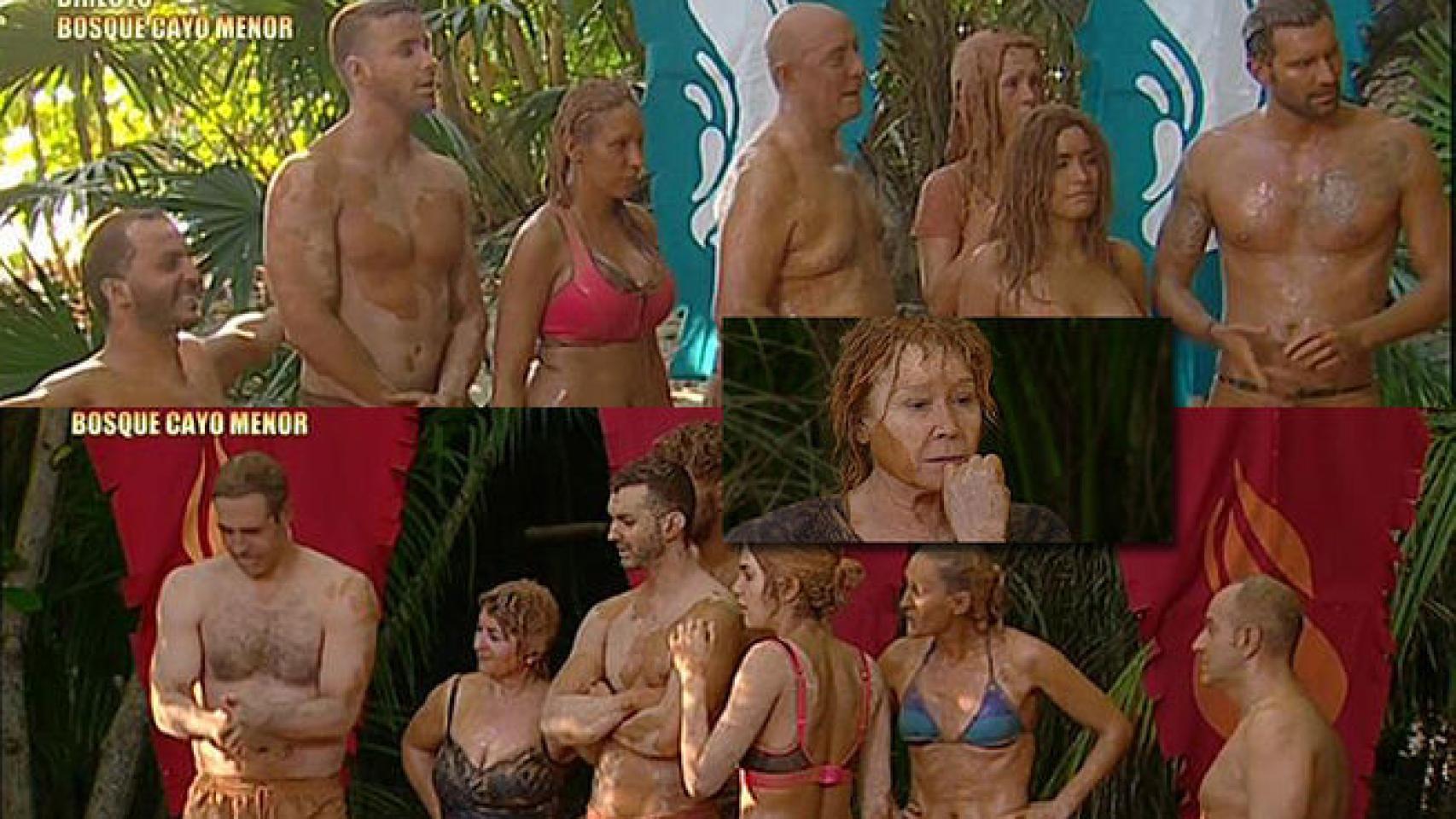 Primer baño de barro de los concursantes de esta edición