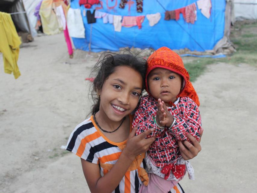 El primer cumpleaños de Pasang, el 'hijo del terremoto'.