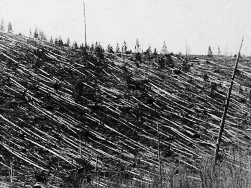 Efectos del bólido de Tunguska en 1908