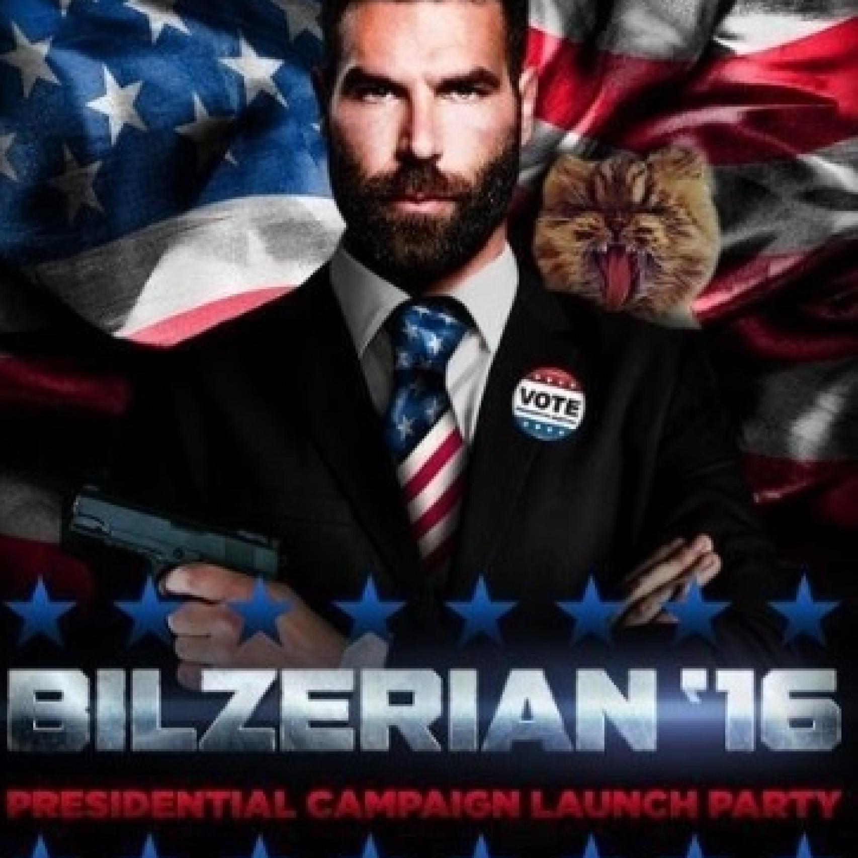 Dan Bilzerian en su propio anuncio para presidir el país