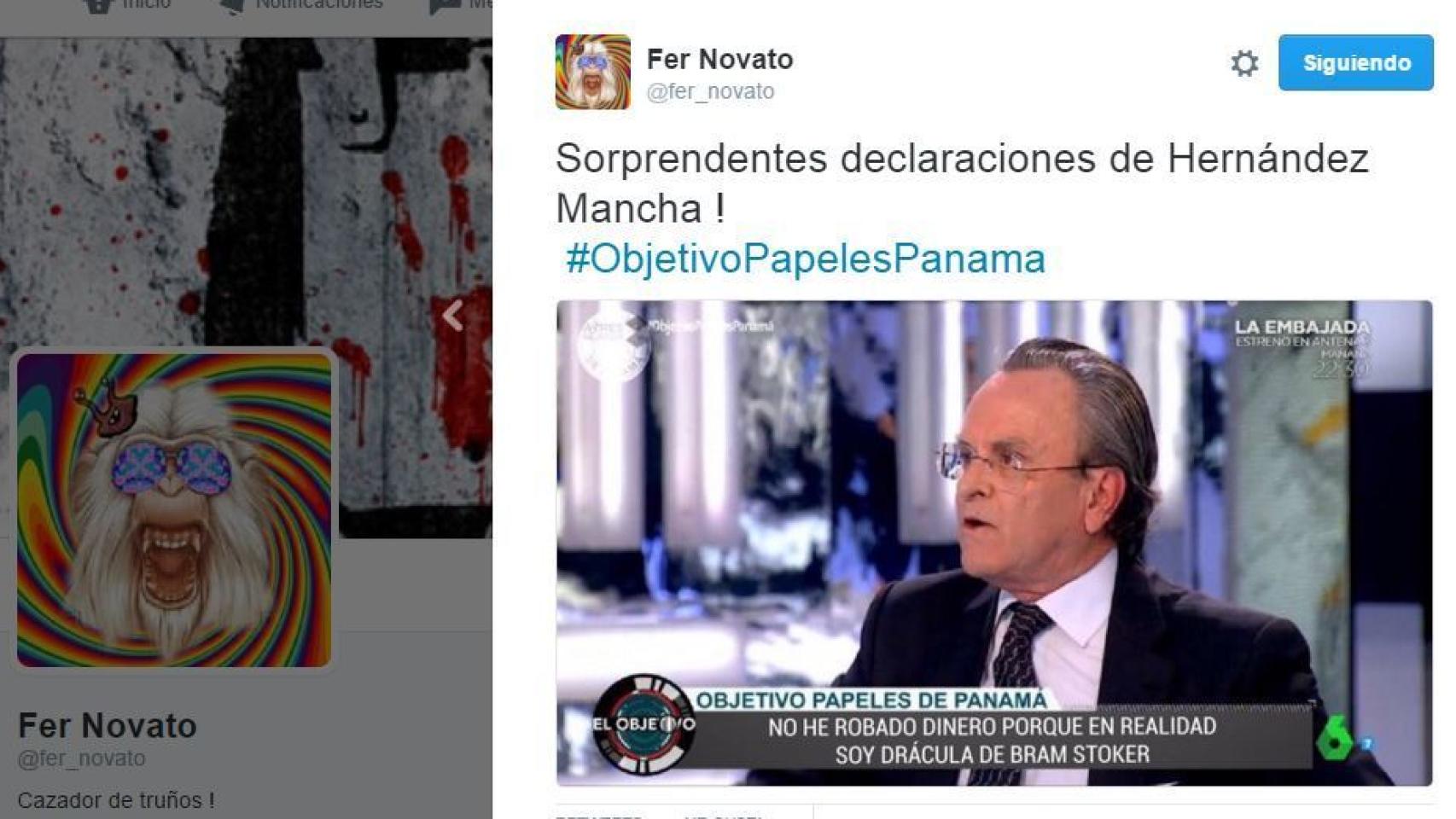 Uno de los montajes sarcásticos sobre Hernández Mancha.