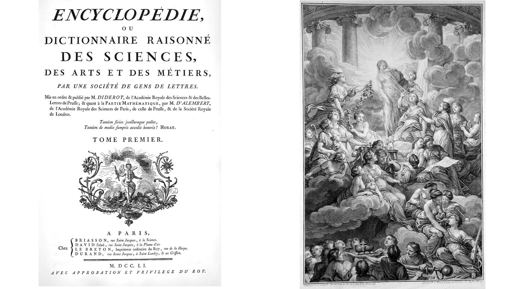 El frontispicio de La Enciclopedia.