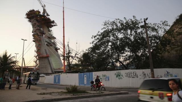 Obras del metro de Río.