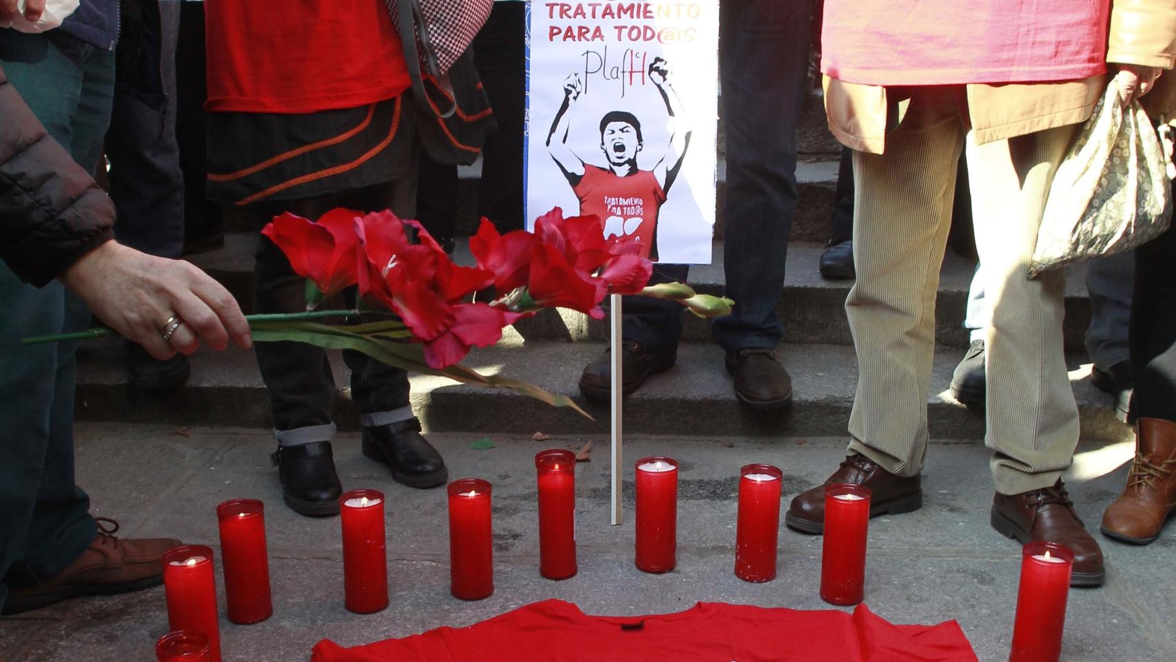 Una protesta de afectados en 2015.