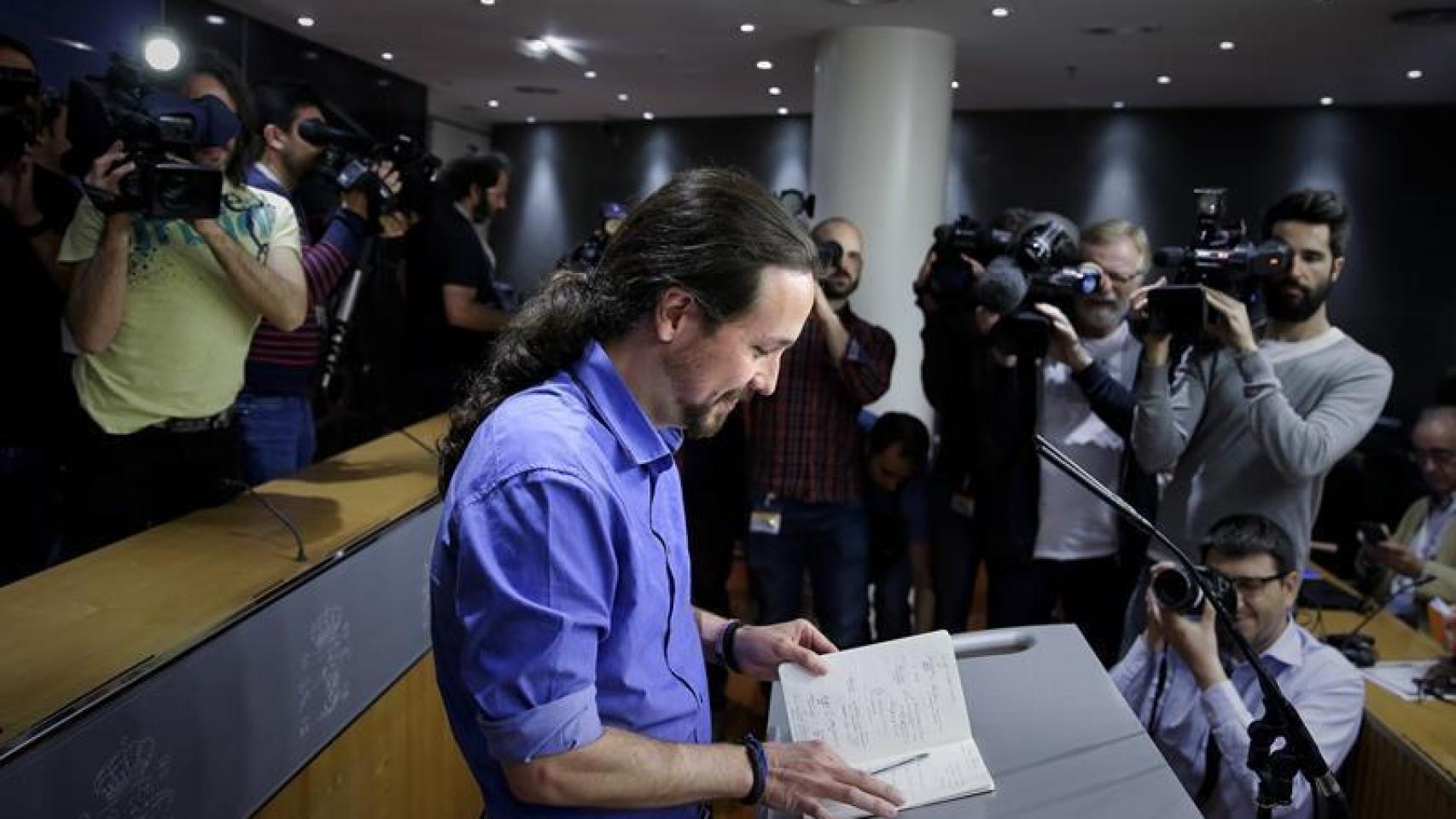 Iglesias durante su comparecencia en el Congreso