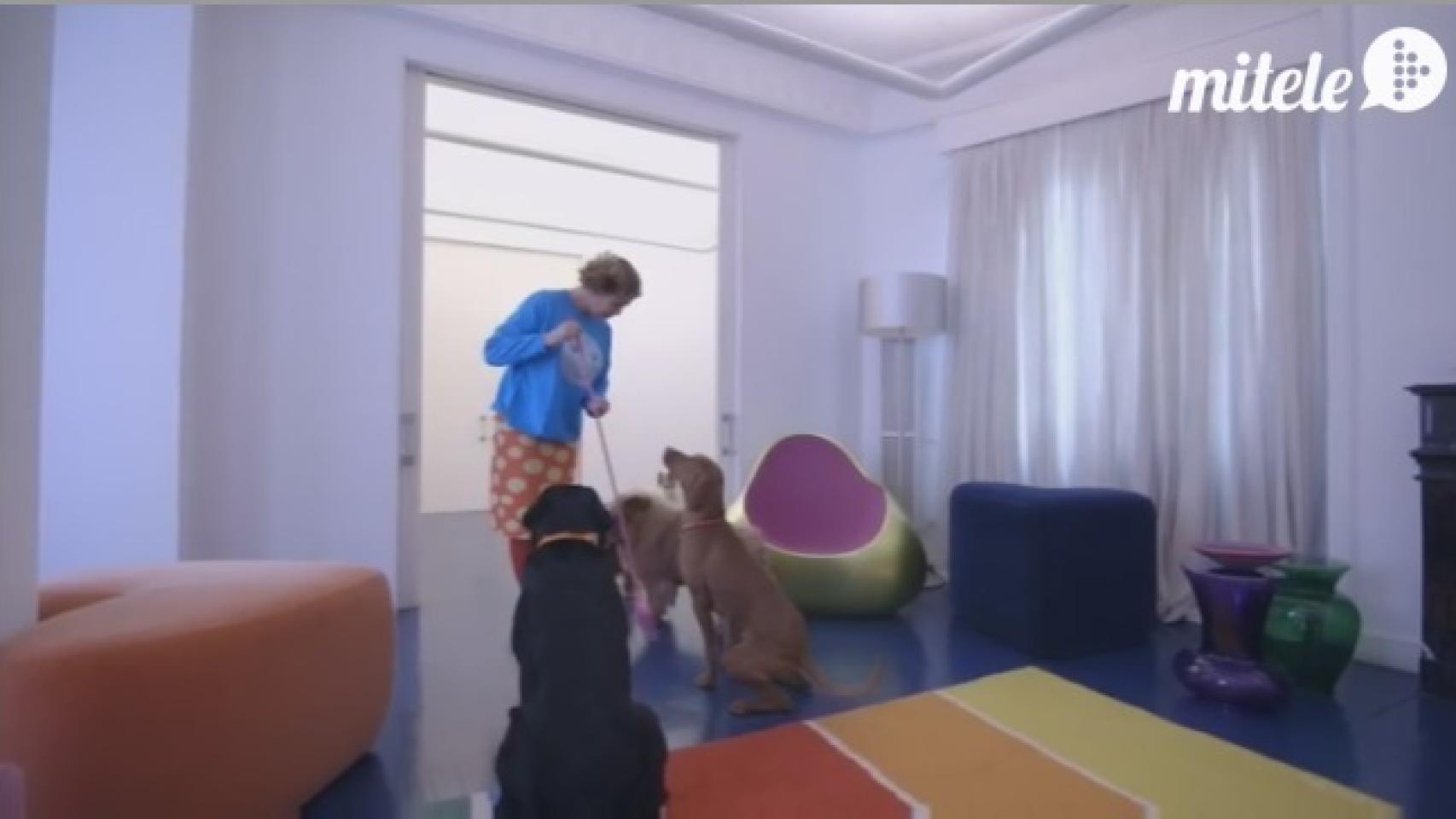 Agatha recibió a Bertín barriendo