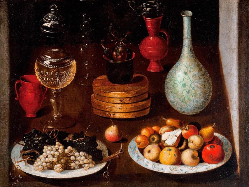 Bodegón con búcaros. Anónimo madrileño, 1625.