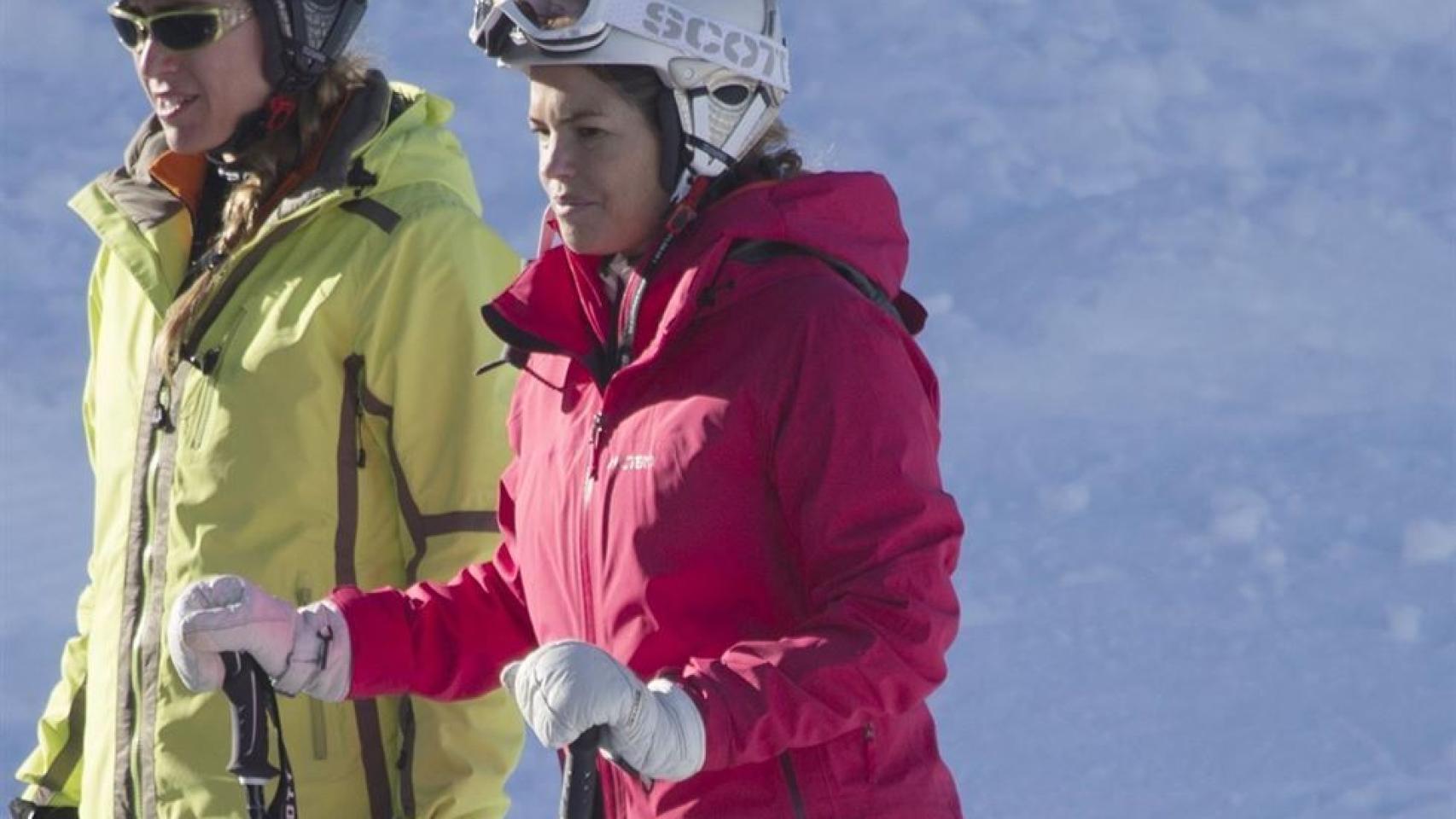 Valls-Taberner con unas amigas en Baqueira Beret el pasado mes de diciembre