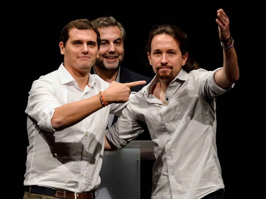 Albert Rivera y Pablo Iglesias en el debate de la Universidad Carlos III