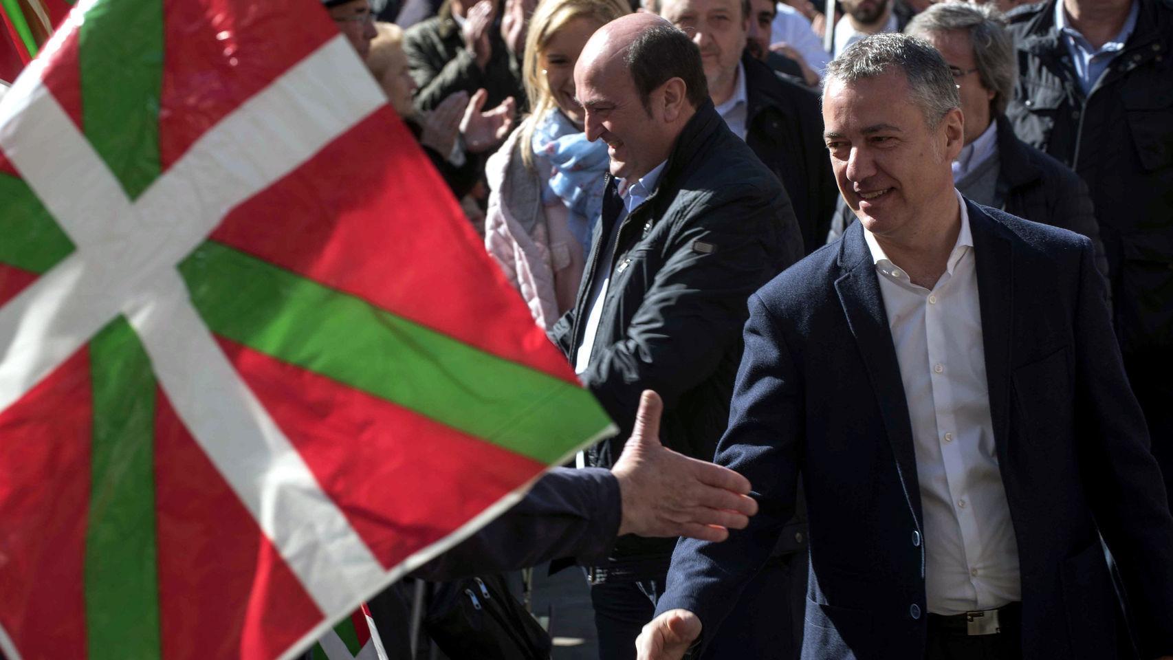 Urkullu durante la celebración del Aberri Eguna.