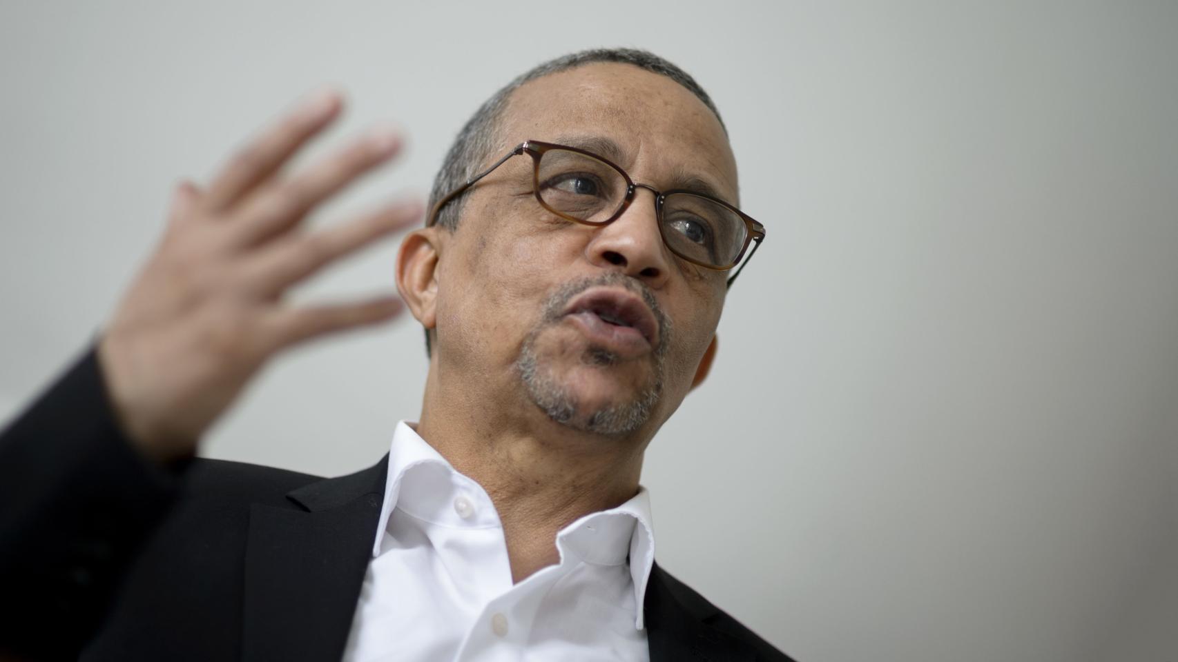 Yasmina Khadra durante la entrevista con EL ESPAÑOL en Madrid.