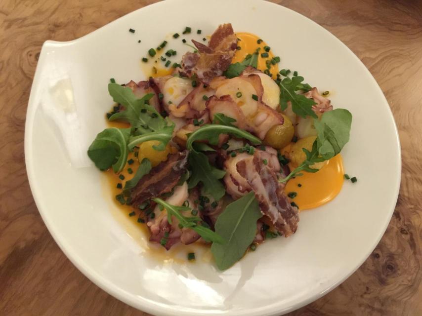 El pulpo a la brasa.