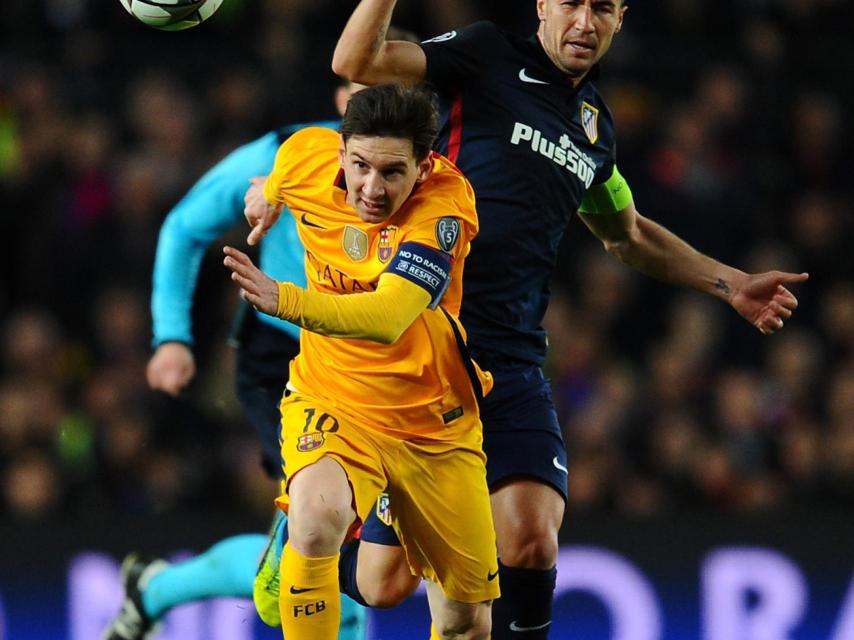Lance del reciente Barça-Atleti en Champiopns League.