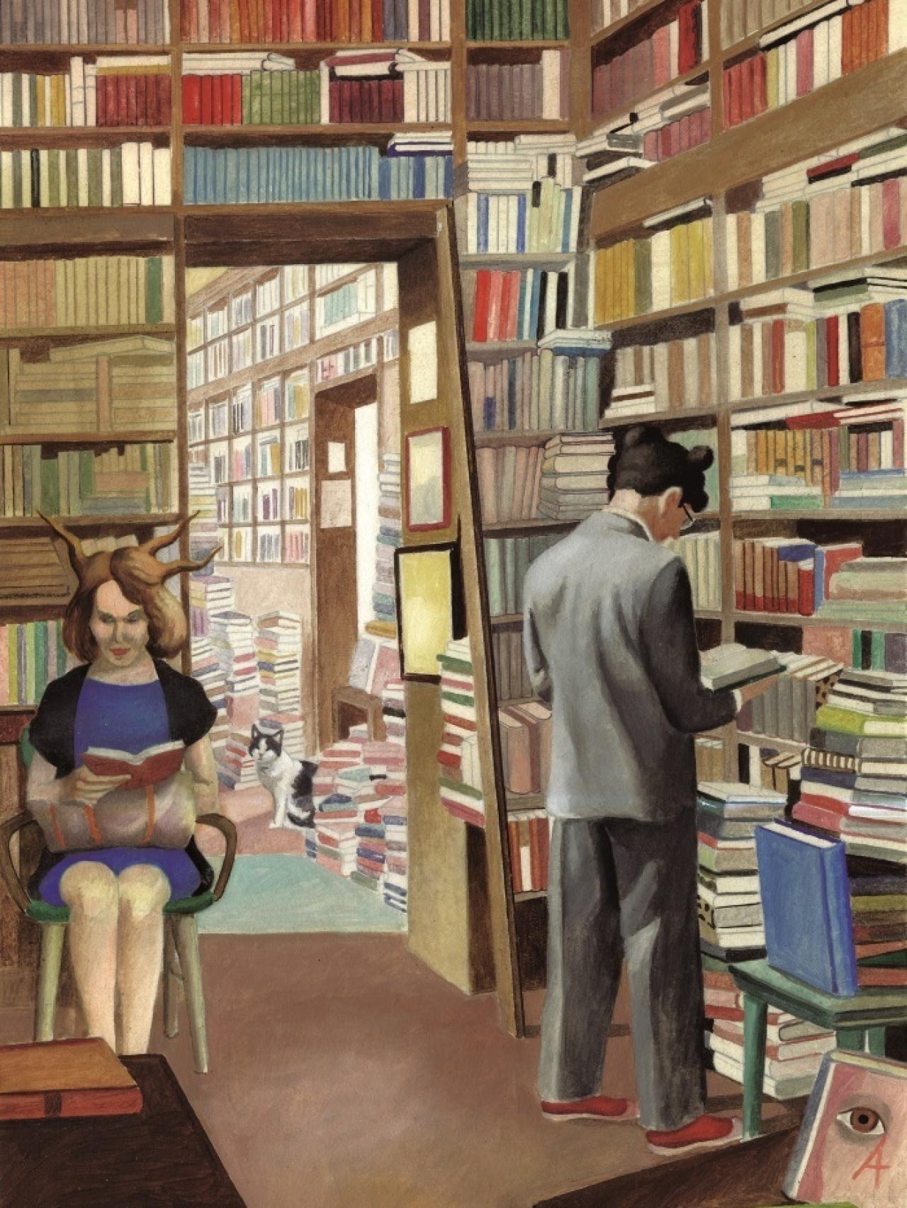 El librero, ilustrado por Federico Delicado para Nórdica.