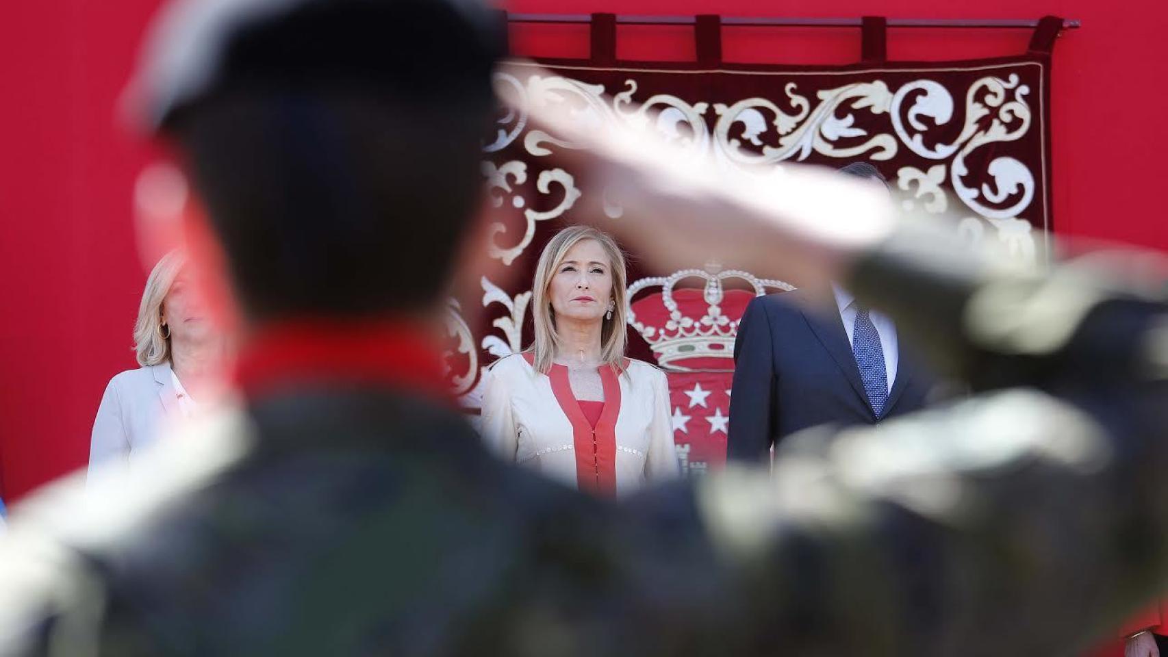 Cristina Cifuentes durante el acto en homenaje a los héroes del 2 de mayo.
