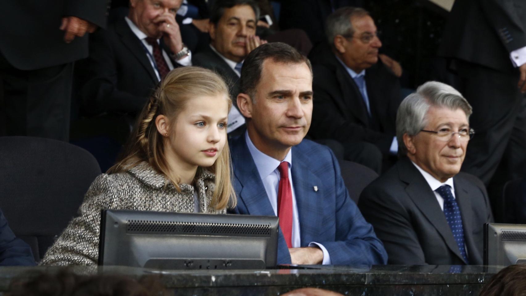 Hace una semana Doña Leonor disfrutó de la victoria del Atlético de Madrid contra el Bayern de Múnich