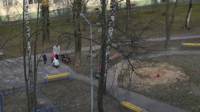 Vista de la calle desde la casa de la madre de Vlad.