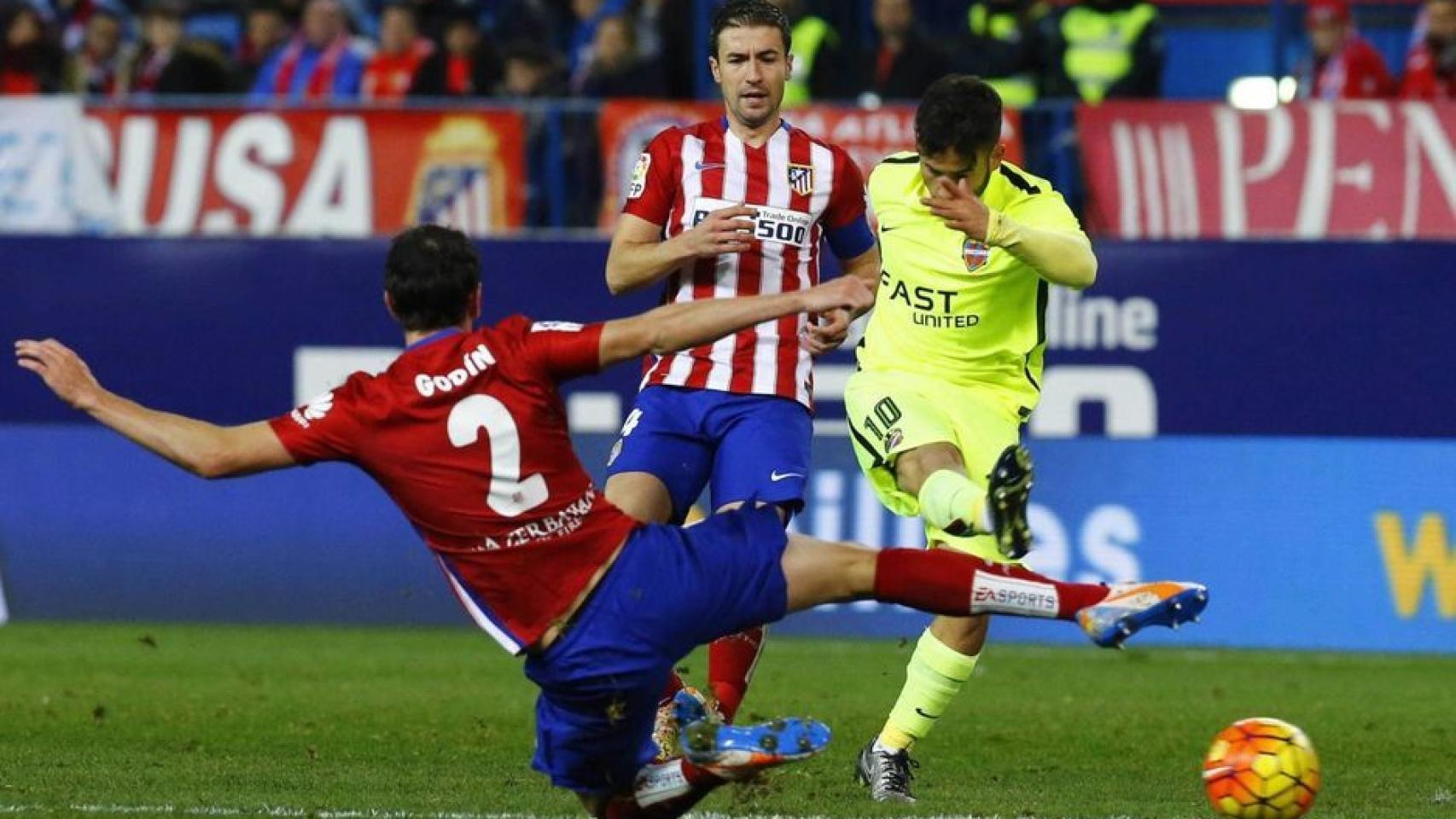 Instantánea del Atlético de Madrid-Levante de la primera vuelta.