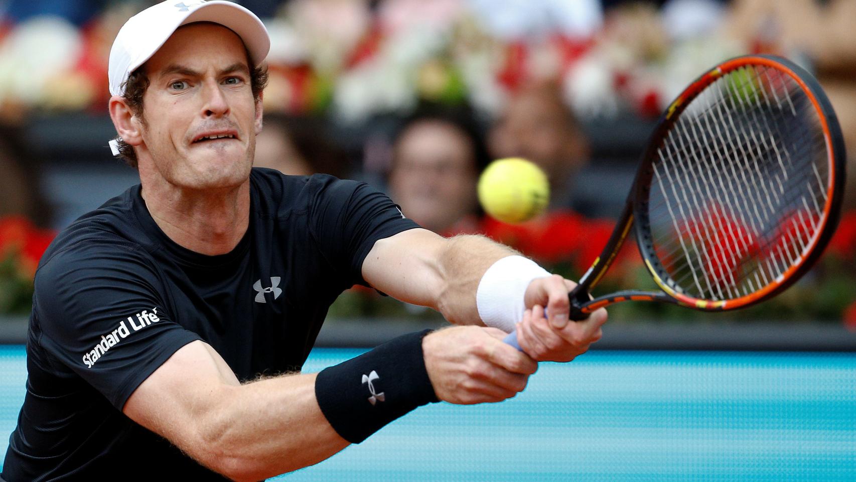 Andy Murray durante la final ante Novak Djokovic en Madrid.