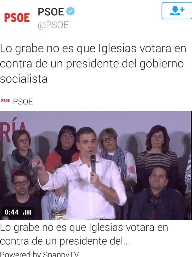 El tweet de la polémica.