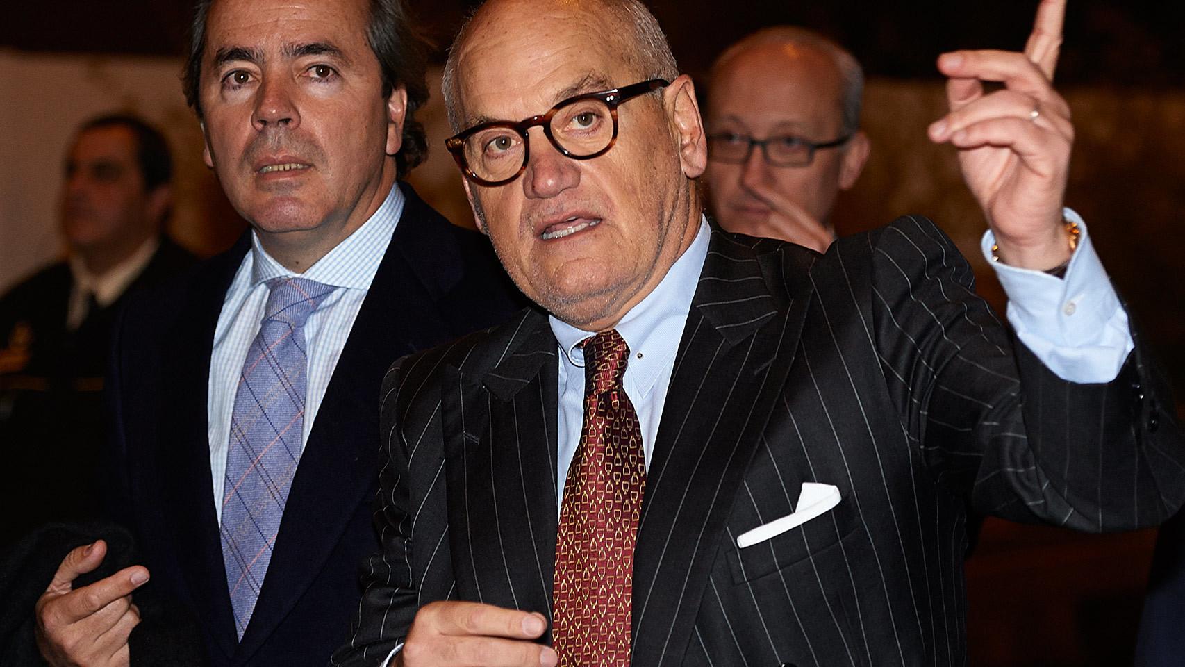 Vilarrubí y el presidente de la Federación de Hípica Javier Revuelta en 2012.