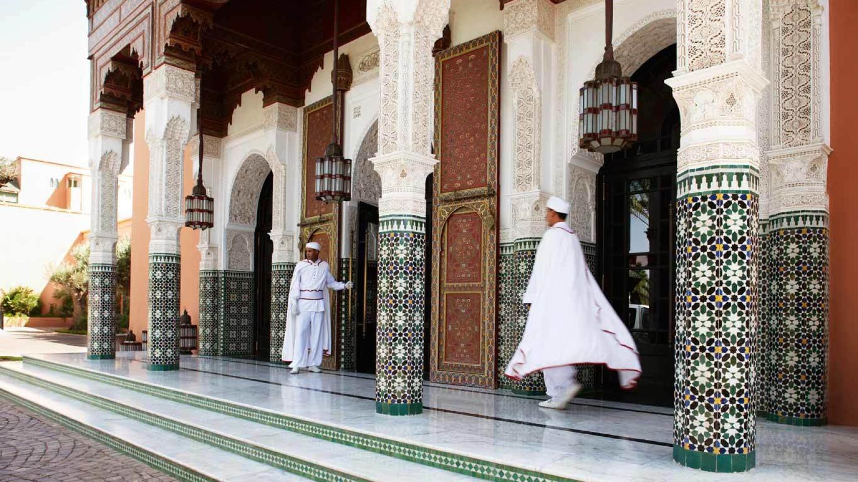 Entrada al palacio hotel La Mamounia