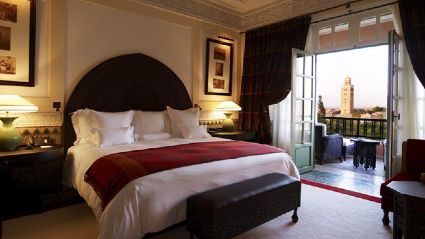 Una de las lujosas habitaciones de La Mamounia